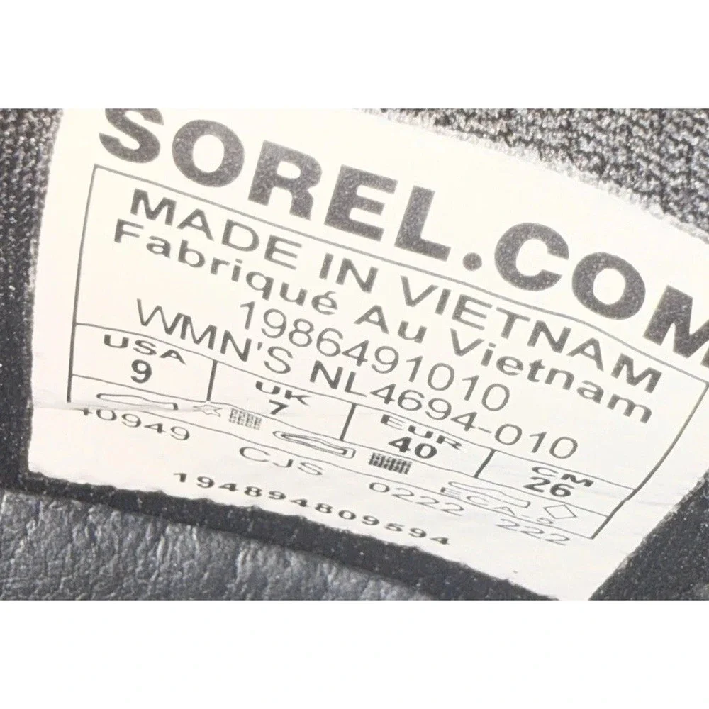 Sorel Women's Kinetic Impact Lace Sneakers - Size 9 - Black/White - 1986491010